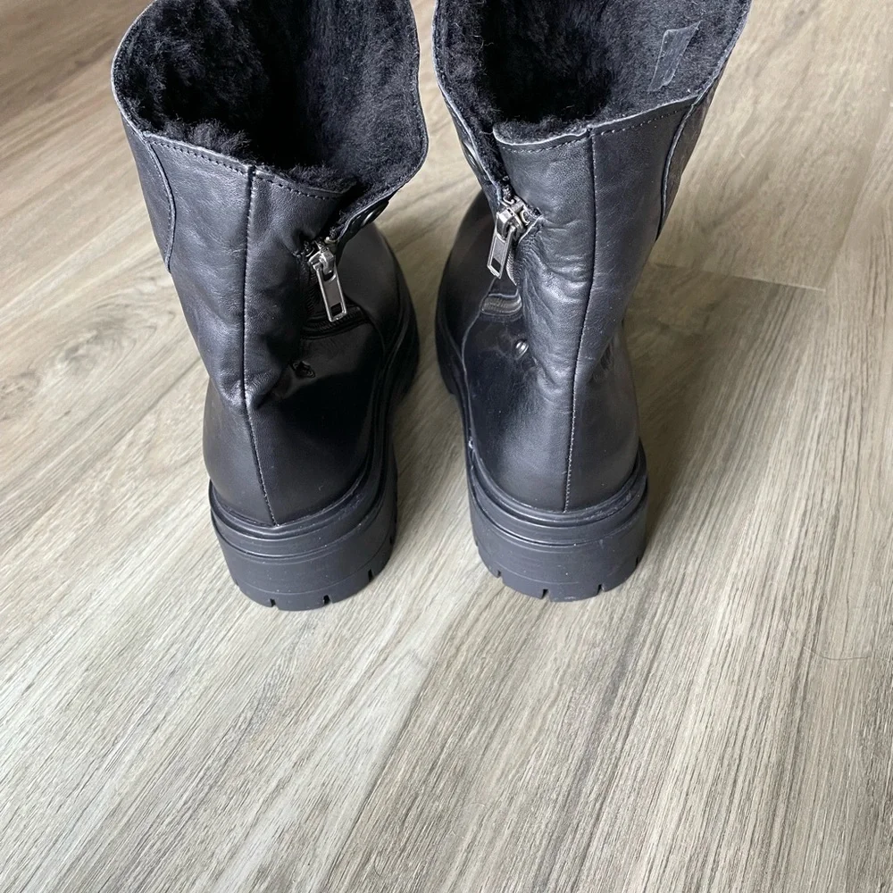 Avellini Leather, Shearling booty - Picture 3 of 9
